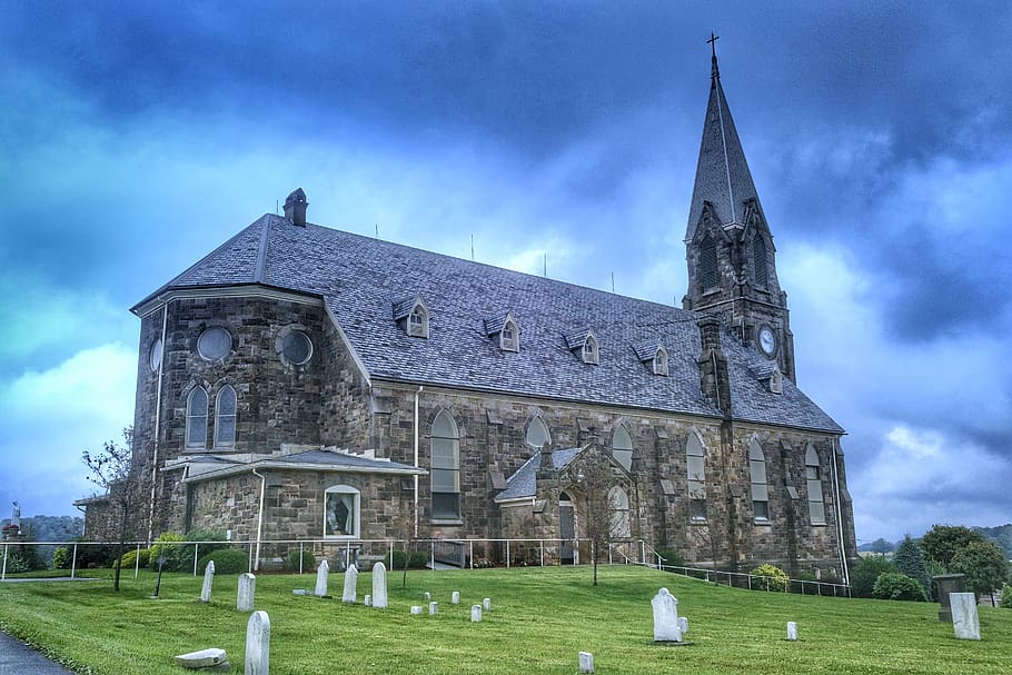 church, grass, architecture, built structure, building exterior HD wallpaper