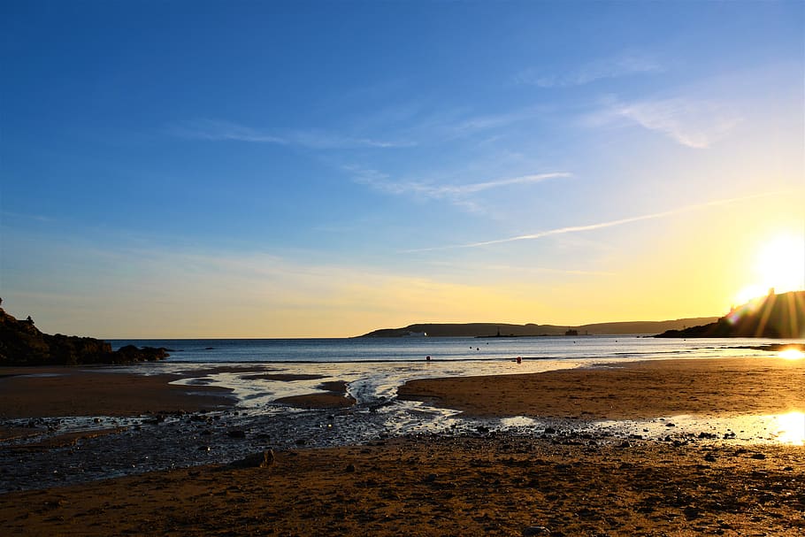 united kingdom, bovisand, water, beach, sky, sea, land, scenics - nature HD wallpaper