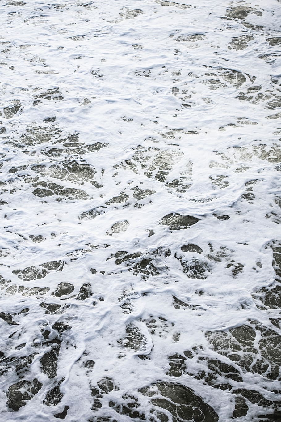 white bubbles on body of water, foam, outdoors, nature, netherlands, HD wallpaper