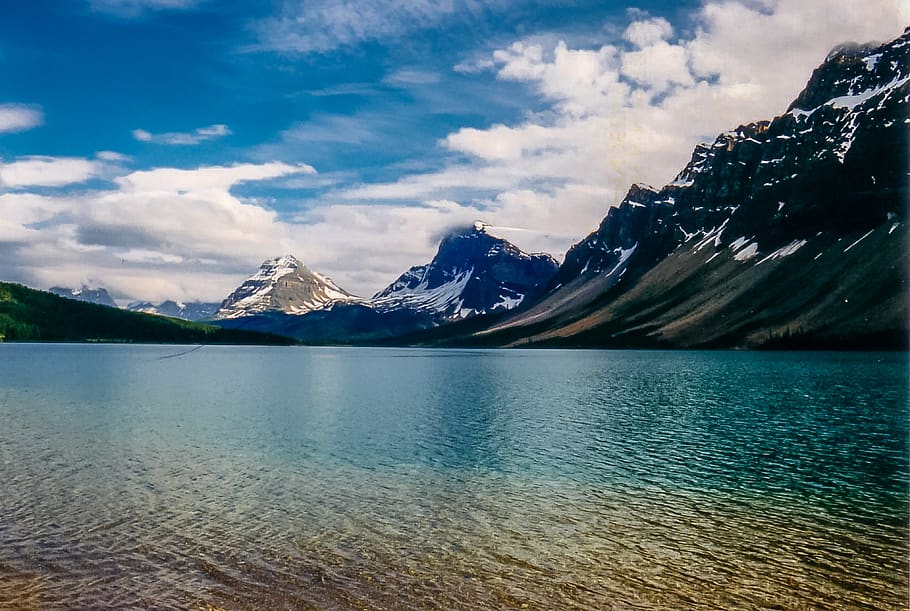 glacier, snow, mountain, lake, water, scenics - nature, beauty in nature HD wallpaper