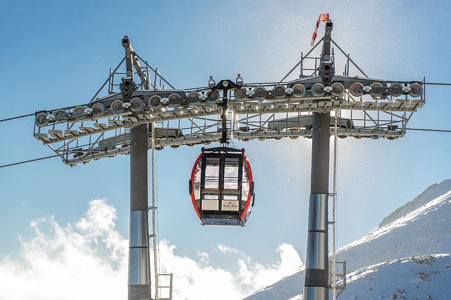 gray cable car, transportation, vehicle, utility pole, tatra mountains HD wallpaper
