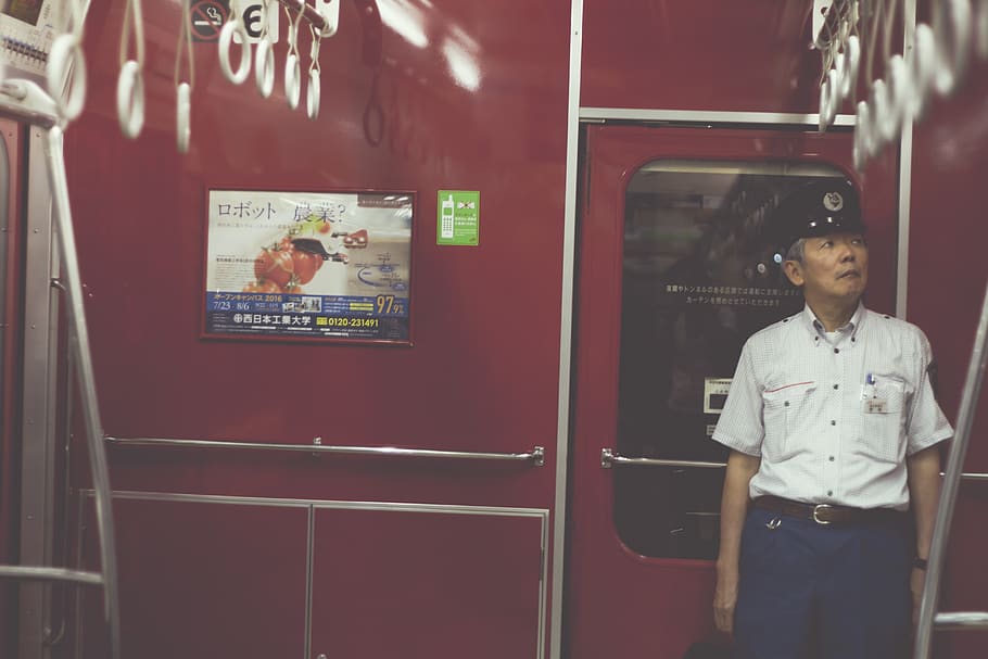 fukuoka, japan, metro, standing, one person, real people, communication HD wallpaper