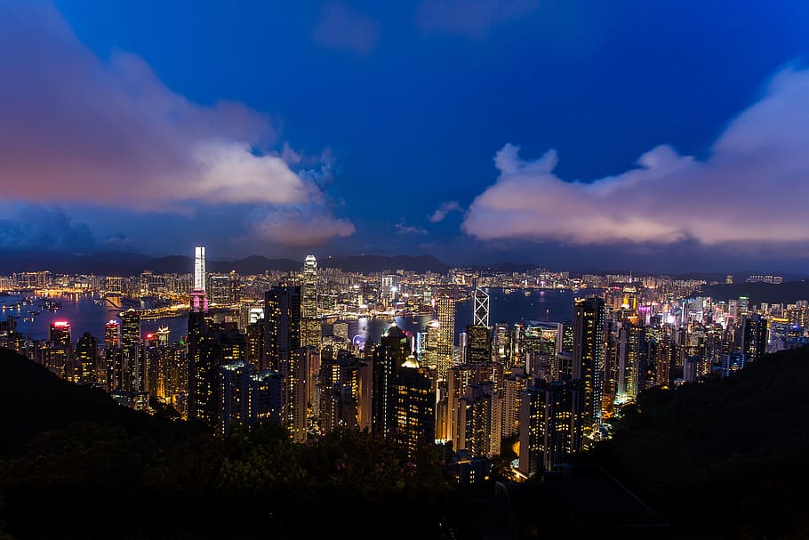 architecture, building, infrastructure, blue, sky, cloud, skyscraper HD wallpaper