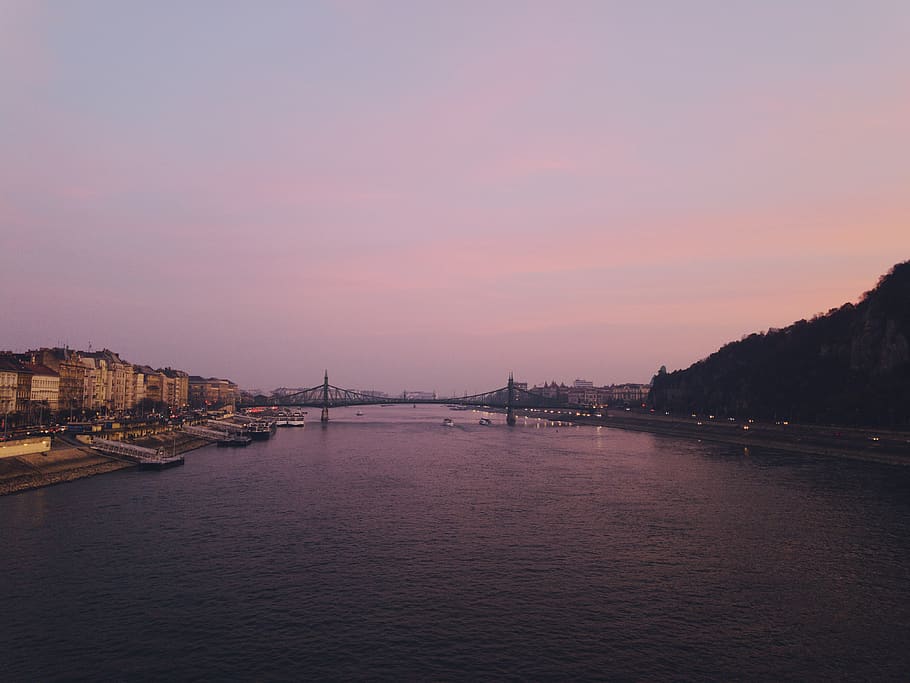 water, sky, sunset, architecture, built structure, waterfront HD wallpaper
