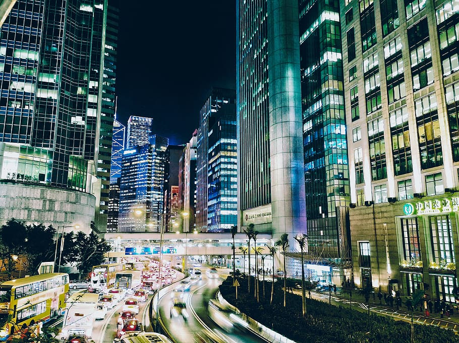 hong kong, building exterior, city, architecture, built structure HD wallpaper