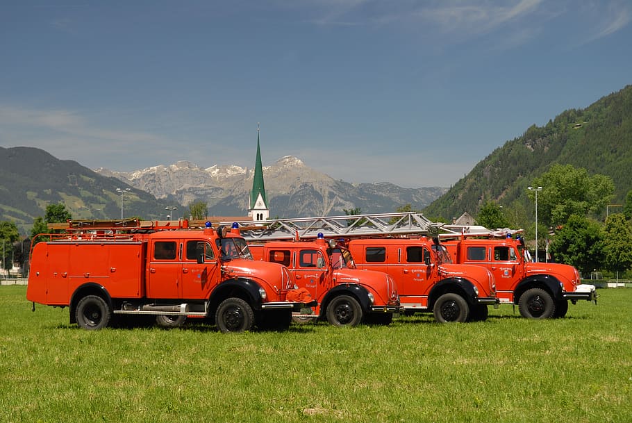 magirus, fire, oldtimer, mute, turntable ladder, fire truck HD wallpaper