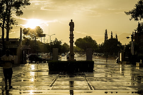 mexico, saltillo, atardecer, sunset, ateneofuente, rain, cludy HD wallpaper