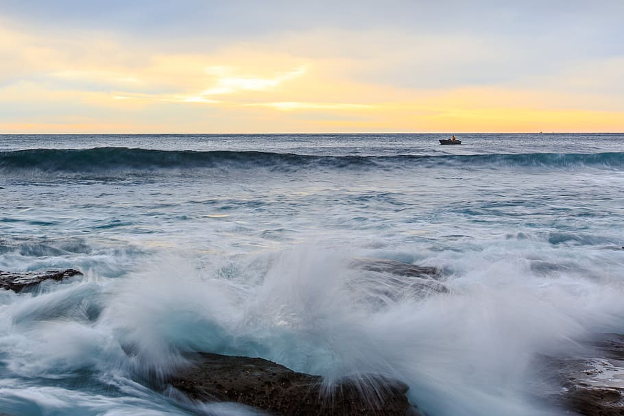 australia, coalcliff, ocean, landscape, seascape, sunset, water HD wallpaper