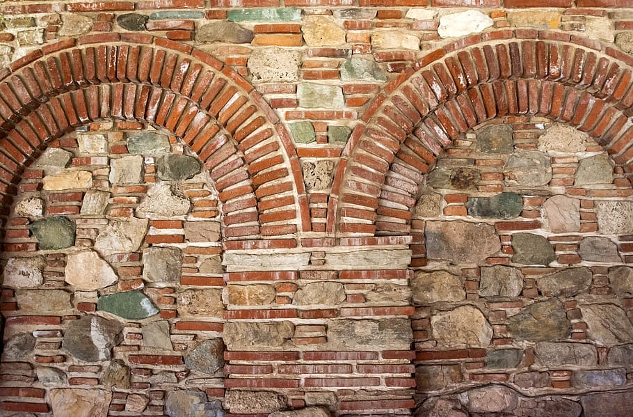 wall, stones, arch, background, structure, texture, old, architecture HD wallpaper
