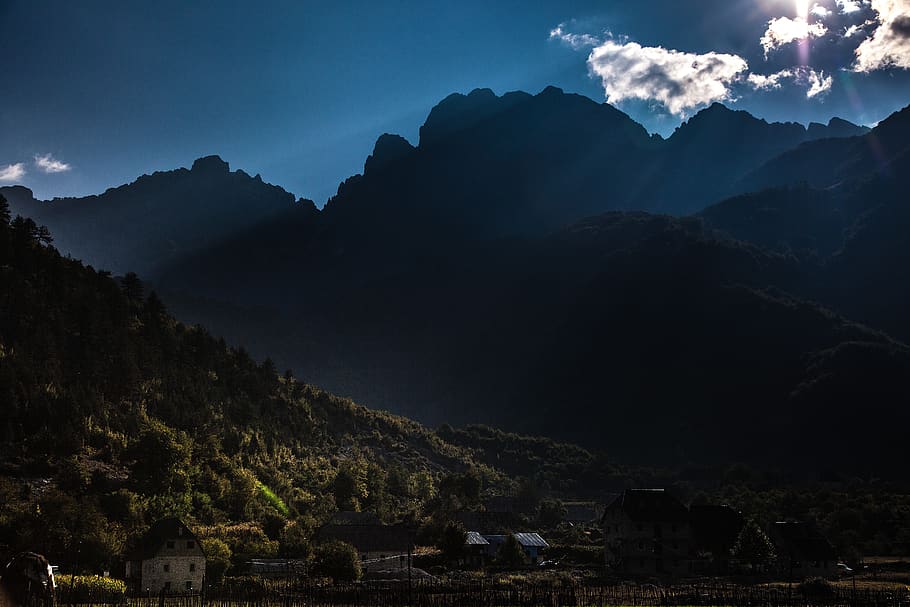 mountains, light, landscape, nature, alpine, mood, lighting HD wallpaper