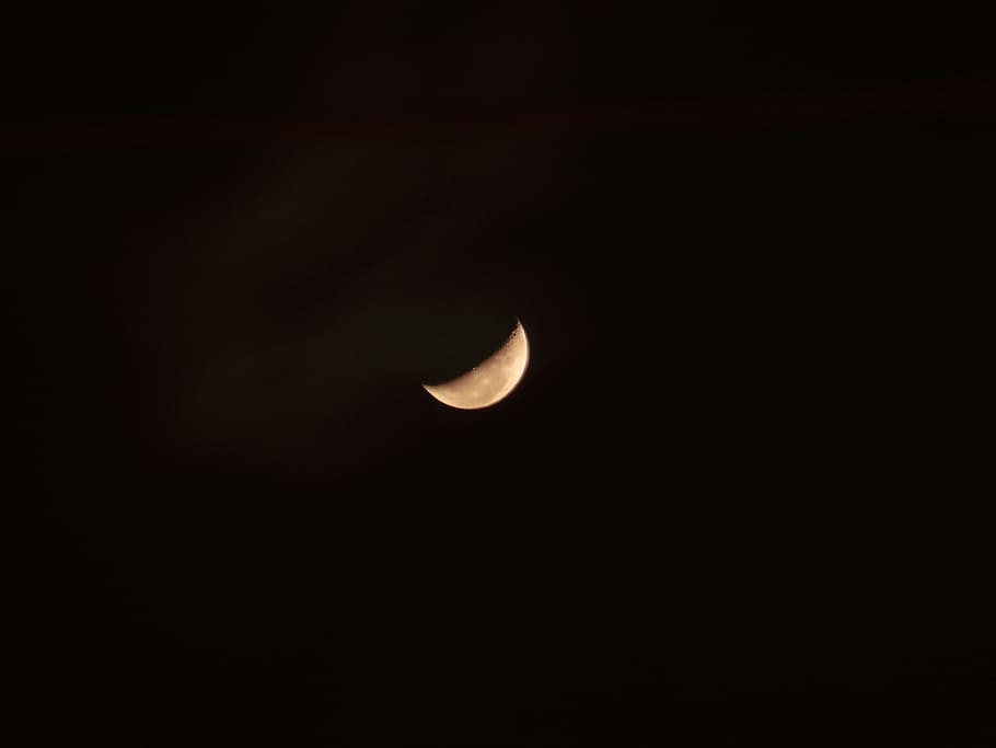 A less than half full moon., brazil, night, space, astronomy HD wallpaper