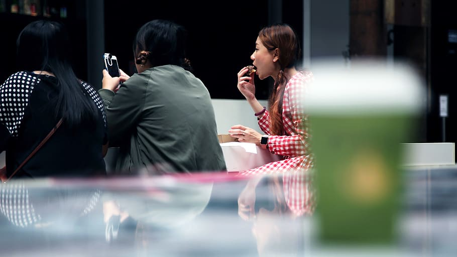 people, eating, cafe, adult, business person, reflection, communication HD wallpaper
