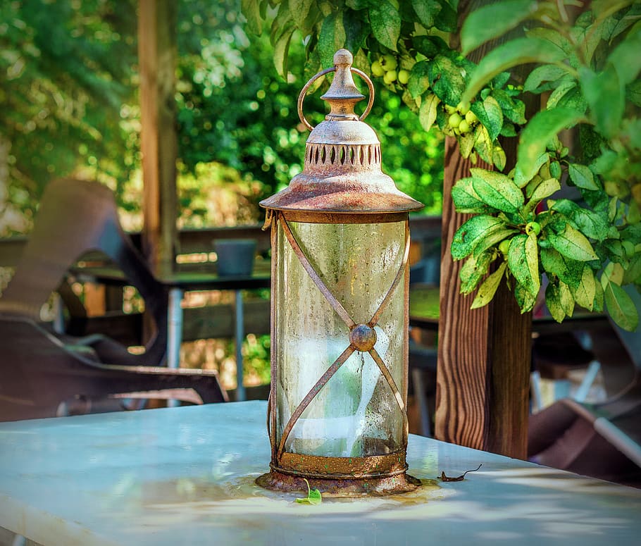 candil, old, iron, lantern, decoration, light, antiques, ornamental HD wallpaper