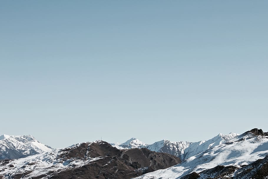 photo of mountain covered by snow during daytime, rock, range HD wallpaper