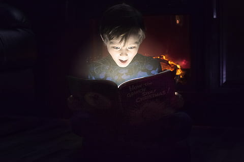 reading, surprised, children reading, book, books, story, story time HD wallpaper
