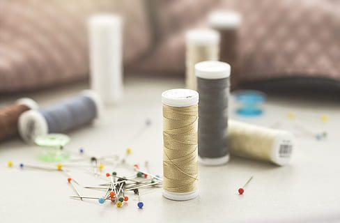 sewing, thread, craft, textile, equipment, tool, needle, fabric HD wallpaper