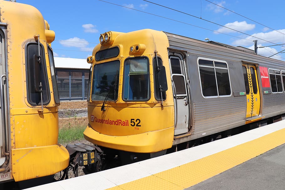 train, rail, queensland rail, qr, brisbane, australia, emu