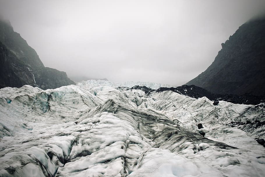 mountain covered by snow, glacier, ice, nature, outdoors, alps HD wallpaper