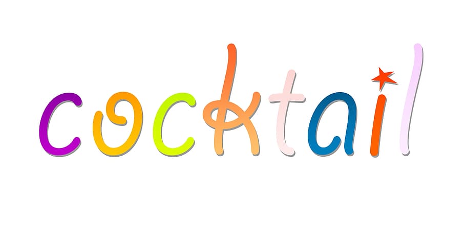 coctail, cocktail, multi colored, text, alphabet, white background HD wallpaper