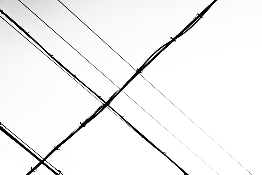 line, city, osaka, low angle view, sky, clear sky, no people HD wallpaper