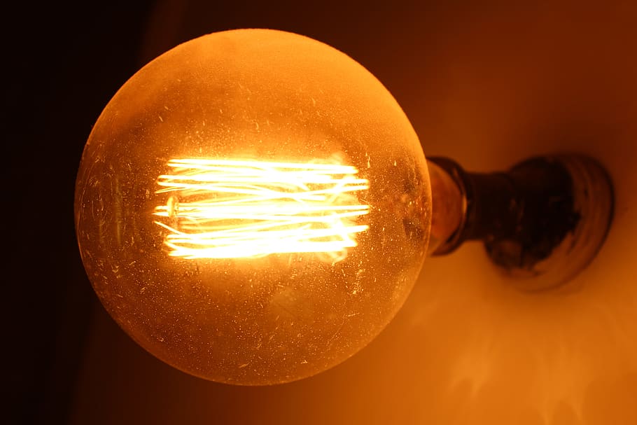 light, bulb, circle, lamp, yellow, grey, black, socket, dark HD wallpaper