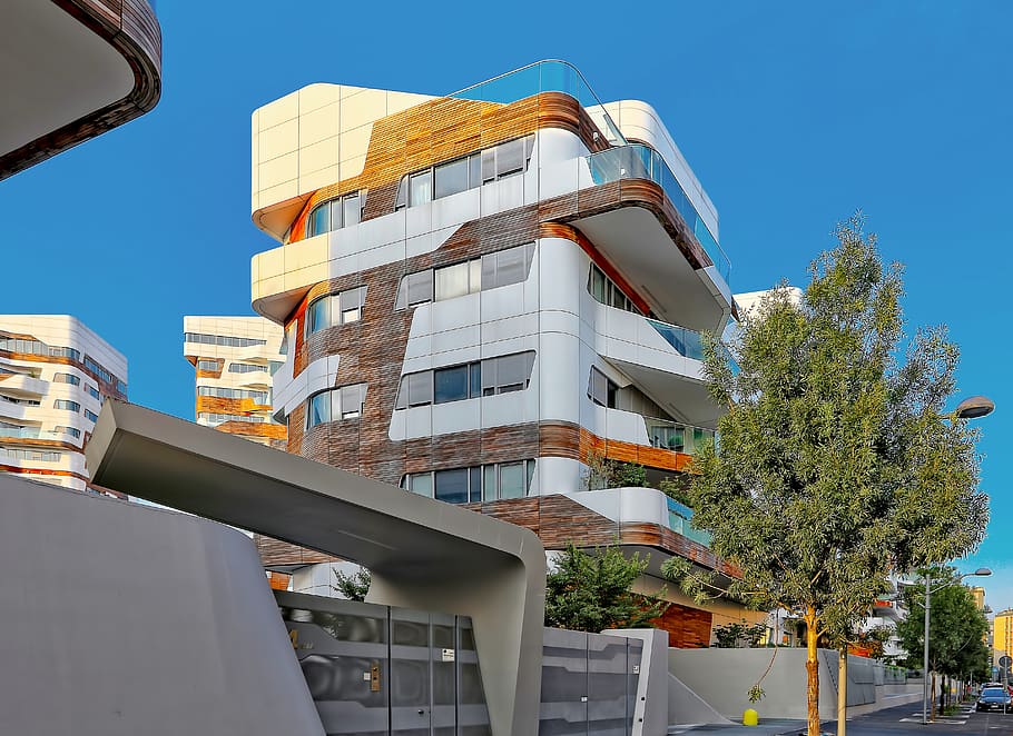 green treesa, building, housing, milan, city, balcony, architecture HD wallpaper