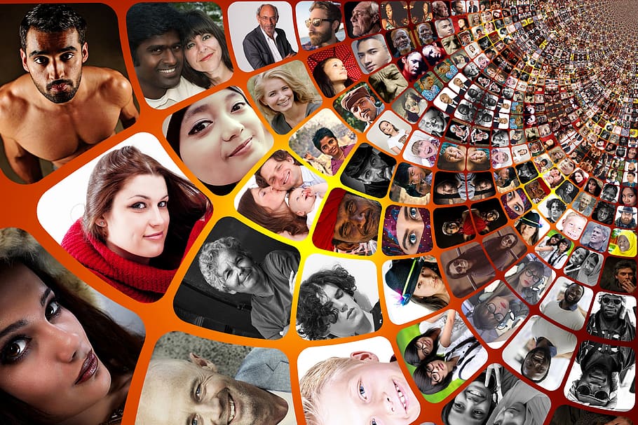 personal, network, social media, photo album, world, population, HD wallpaper