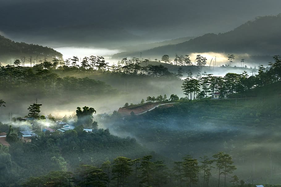 clouds, dawn, vietnam, fanciful, to design, natural, light HD wallpaper