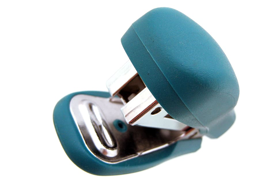 stapler, business, plastic, desktop, closeup, isolated, item HD wallpaper