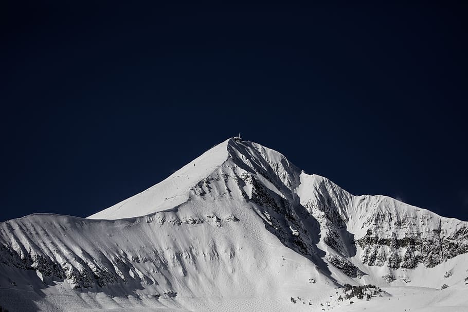 snow-covered mountain, cold temperature, winter, scenics - nature HD wallpaper