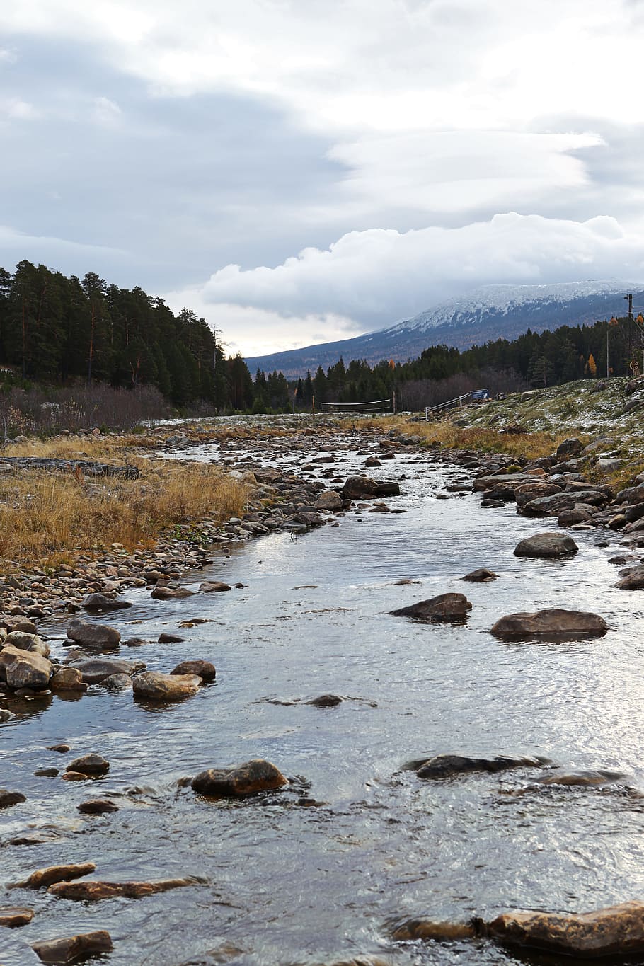 nature, river, landscape, rocks, stone, view, sky, cloud - sky HD wallpaper