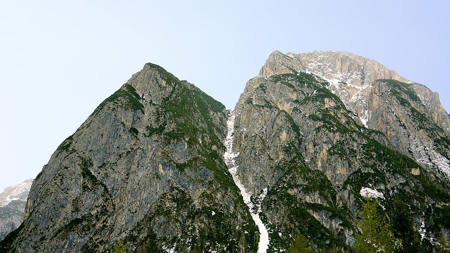 nature, outdoors, mountain range, peak, slope, cliff, scenery HD wallpaper