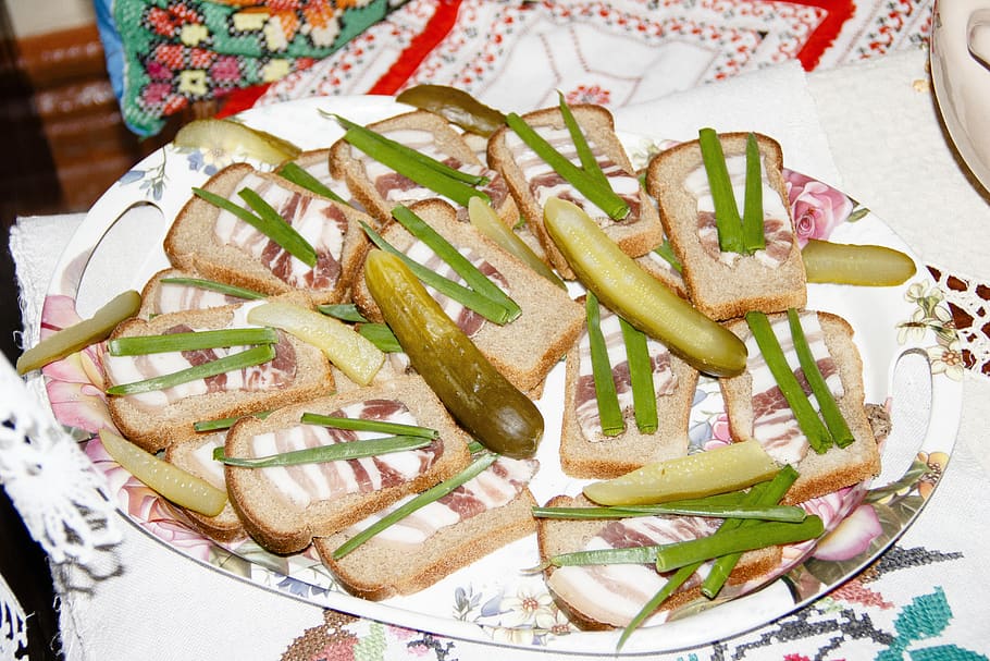 fat, pickles, appetizer, bread, gherkin, a sandwich, calories HD wallpaper