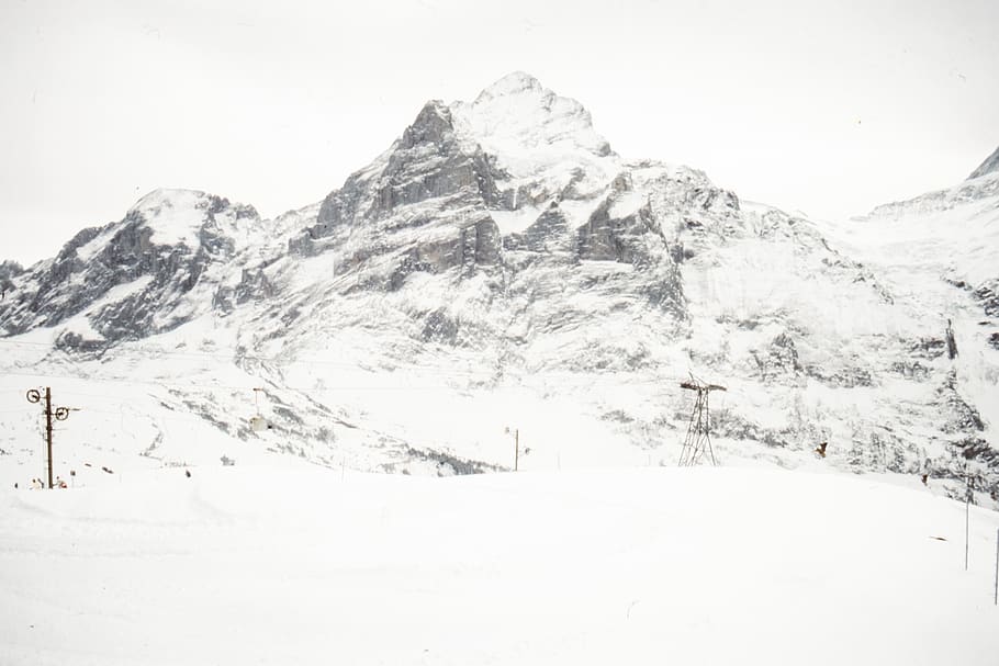 nature, mountain range, outdoors, peak, slope, snow, ice, piste HD wallpaper