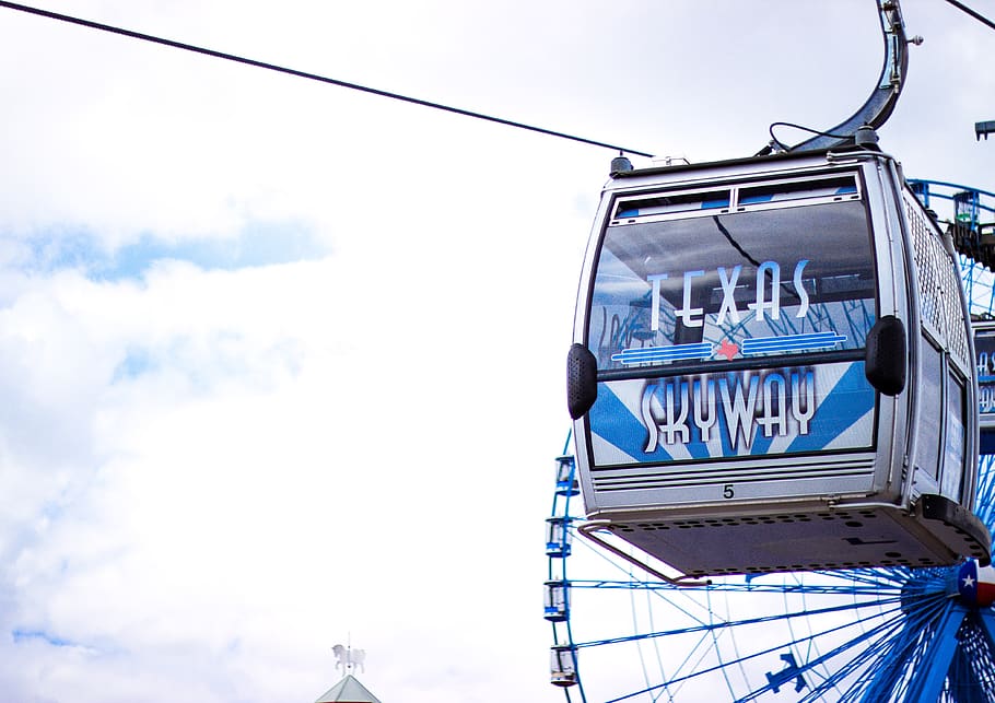 cableway, skyway, fair, texas, fun, low angle view, built structure HD wallpaper