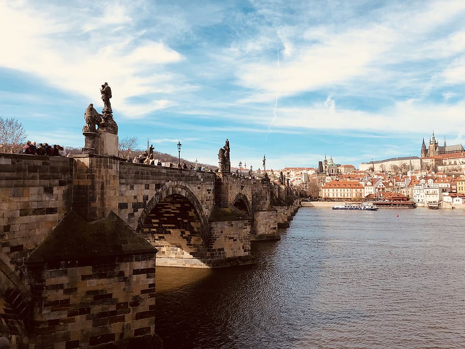 water, architecture, building, castle, outdoors, charles bridge HD wallpaper