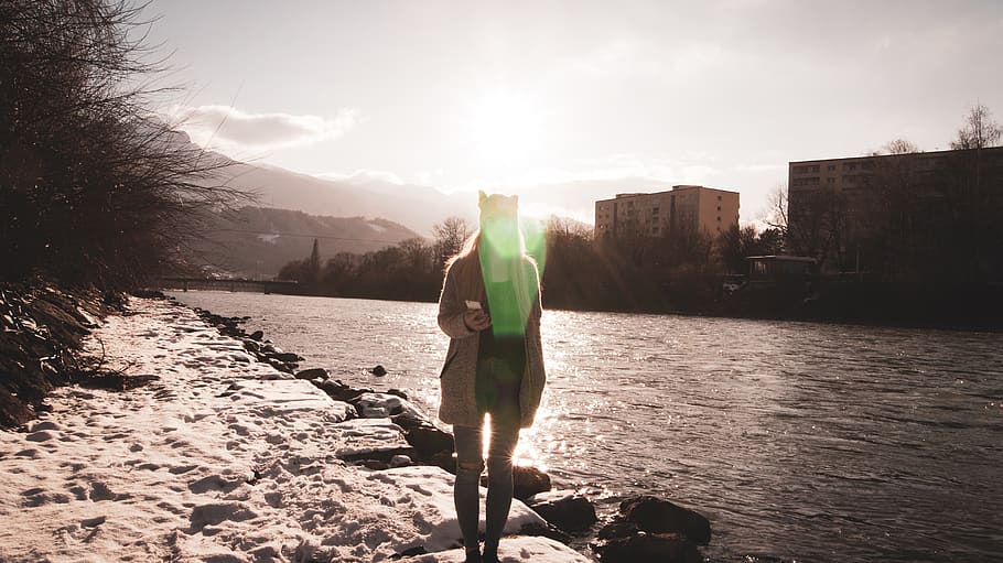 austria, innsbruck, sky, nature, one person, architecture, water HD wallpaper
