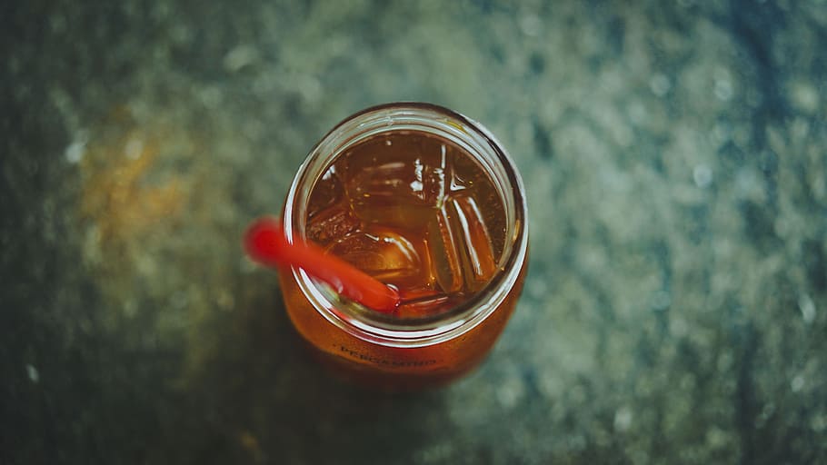 drinks, beverage, cold, table, restaurant, red, glass, straw HD wallpaper