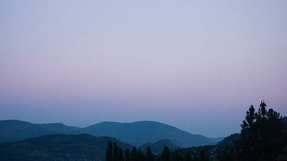 canada, penticton, pink, blue, purple, gradient, tree, nature HD wallpaper