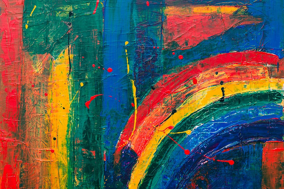 multicolored graffiti painting, multi colored, art and craft HD wallpaper