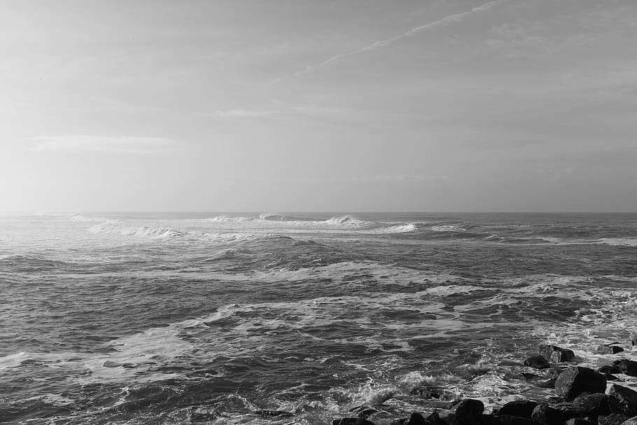 ocean waves, download, wallpaper, minimal wallpaper, minimal landscape HD wallpaper