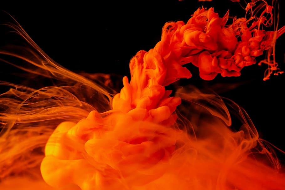 Abstract Red Ink Explosion, background, black, crazy, dark, flow, HD wallpaper