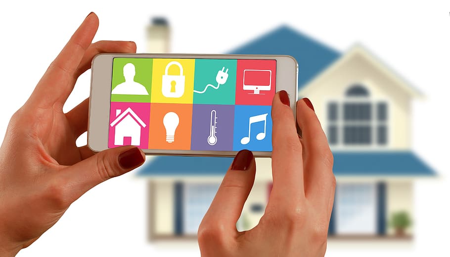 smart home, house, technology, multimedia, smartphone, house technology, HD wallpaper
