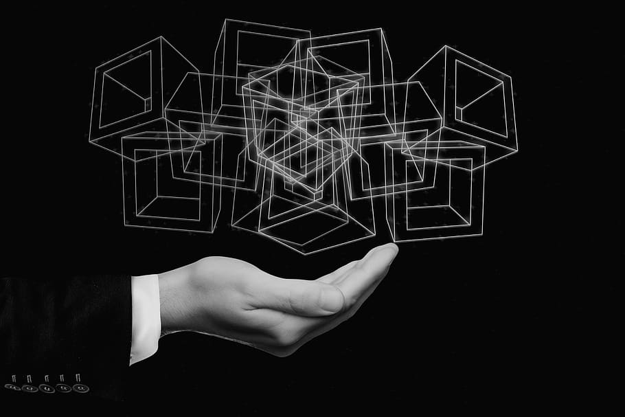 block chain, data, record, hand holding, blocks, cryptographically HD wallpaper