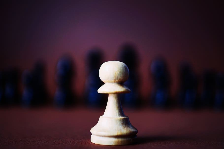 Brown Pawn Wooden Chess Piece, blur, board game, carved wood, HD wallpaper