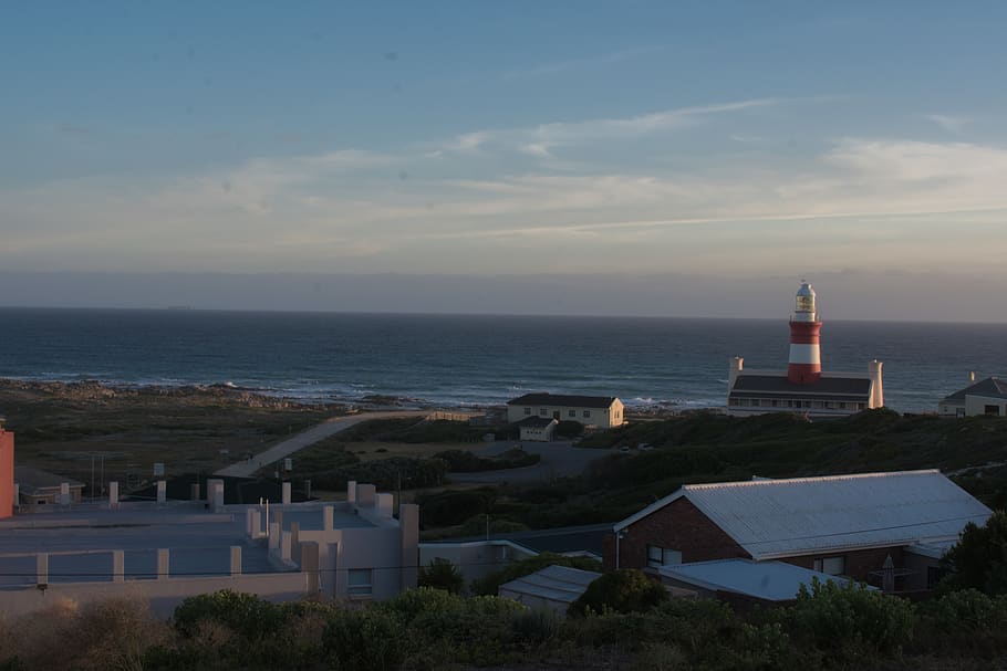 building, architecture, tower, lighthouse, beacon, ocean, outdoors HD wallpaper