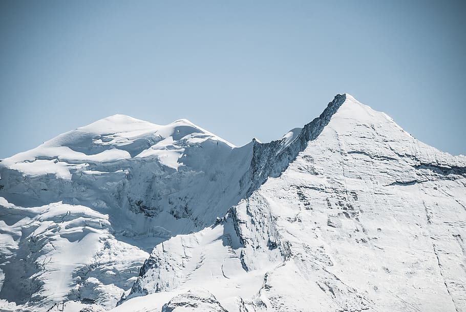 mountain, snow, ice, nature, landscape, rock, rocky, cold temperature HD wallpaper