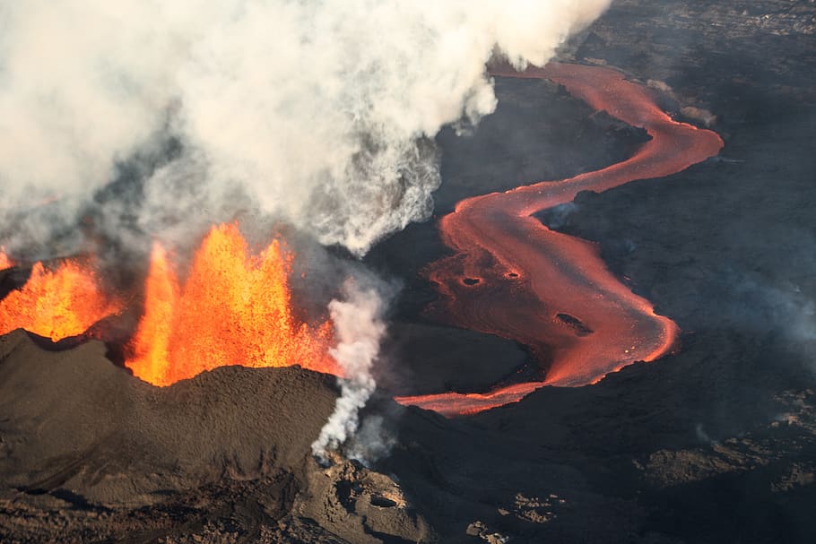 bardabunga, iceland, volcano, hot, steam, volcanic eruption HD wallpaper