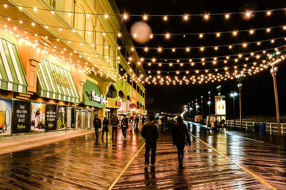 Atlantic city boardwalk 1080P, 2K, 4K, 5K HD wallpapers free download