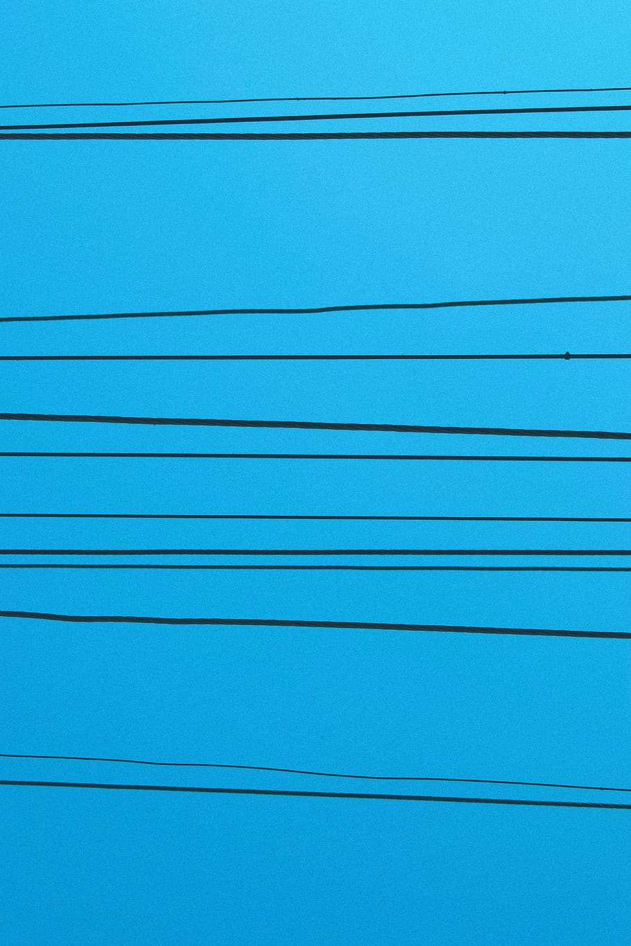 blue, backgrounds, pattern, full frame, no people, cable, power line HD wallpaper